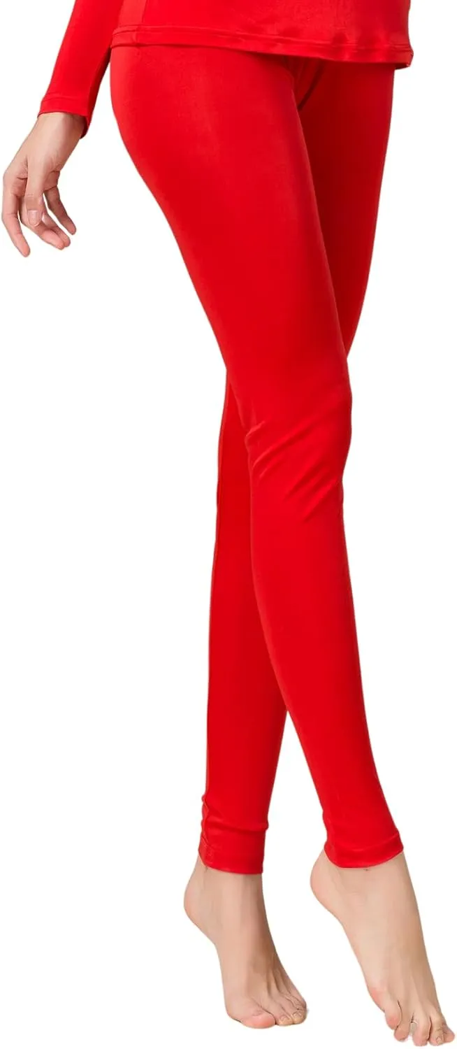 Womens Silk Thermal Long Johns Bottom Mulberry Silk Lightweight Base Layer Underwear Pants