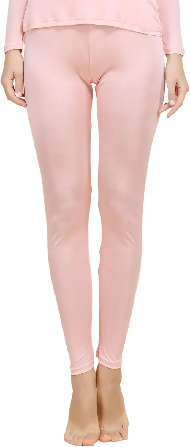 Womens Silk Thermal Long Johns Bottom Mulberry Silk Lightweight Base Layer Underwear Pants
