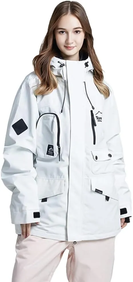 Womens Ski Jacket Waterproof Snow Jackets Winter Windproof Snowboard Jacket Coats with Hood