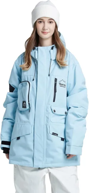 Womens Ski Jacket Waterproof Snow Jackets Winter Windproof Snowboard Jacket Coats with Hood
