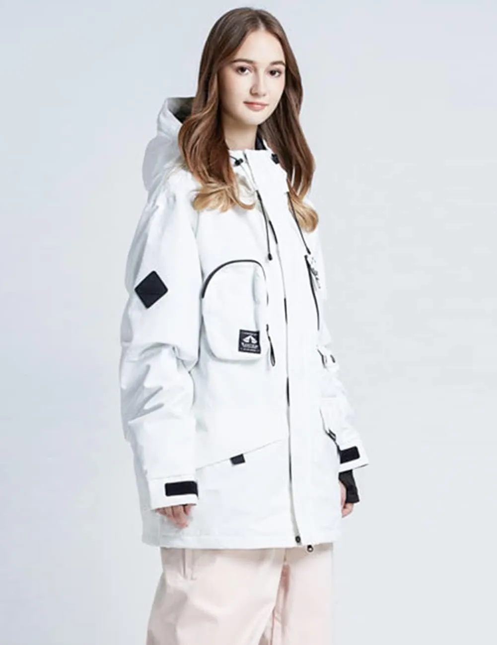 Womens Ski Jacket Waterproof Snow Jackets Winter Windproof Snowboard Jacket Coats with Hood