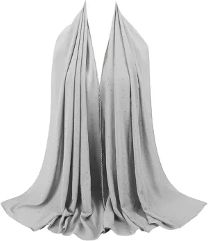 Women's Soft Chiffon Diamond Headscarf Spring Summer Long Shawl Muslim Hijab Scarf Shirts Women Silk
