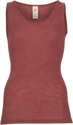 Women's Thermal Base Layer Top - Lightweight Moisture Wicking Merino Wool Silk Sleeveless Undershirt