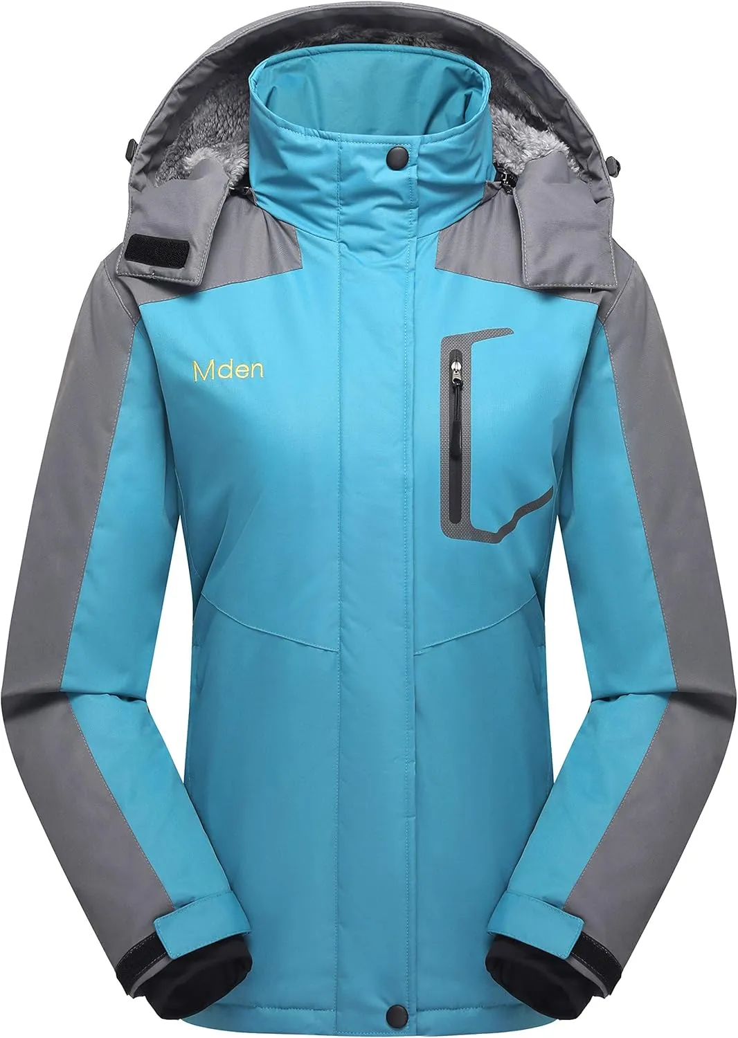 Women's Waterproof Ski Jacket Outdoor Windproof Fleece Insulated Snowboard Rain Jacket
