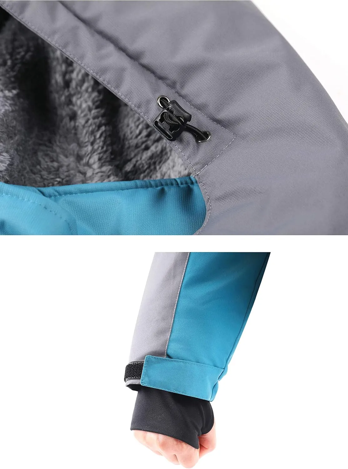 Women's Waterproof Ski Jacket Outdoor Windproof Fleece Insulated Snowboard Rain Jacket