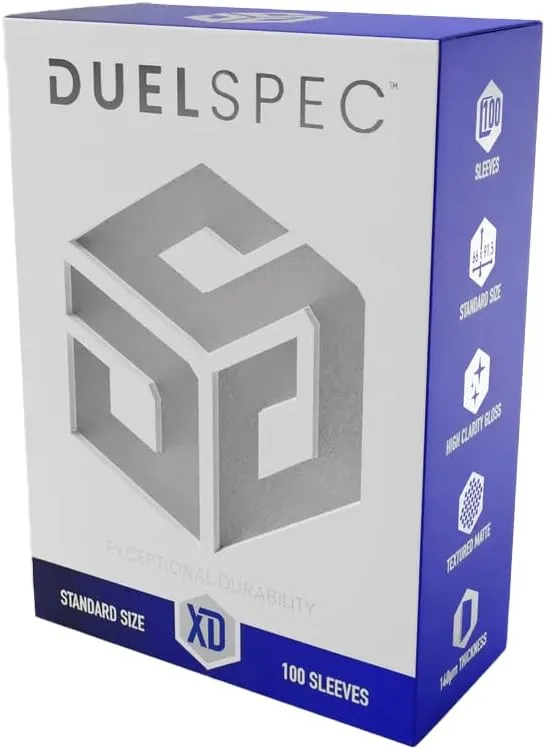 XD Sleeves (100 Count) - (Standard Size Card Sleeves) Dual Layer Protection (Silver)