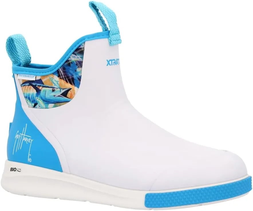 Xtratuf Mens Adb Sport X Guy Harvey Graphic Pull On Casual Boots Ankle - White