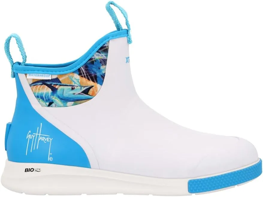 Xtratuf Mens Adb Sport X Guy Harvey Graphic Pull On Casual Boots Ankle - White
