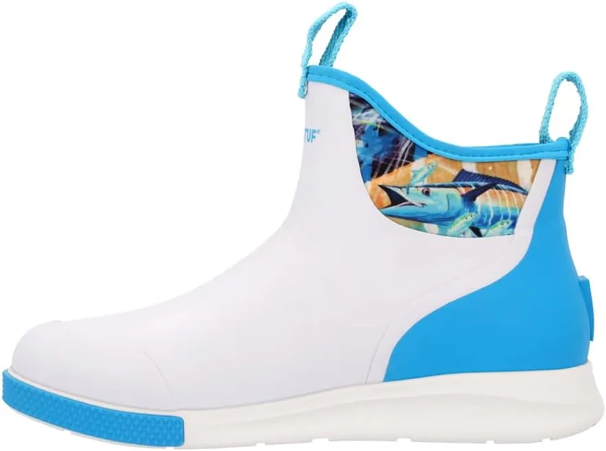 Xtratuf Mens Adb Sport X Guy Harvey Graphic Pull On Casual Boots Ankle - White