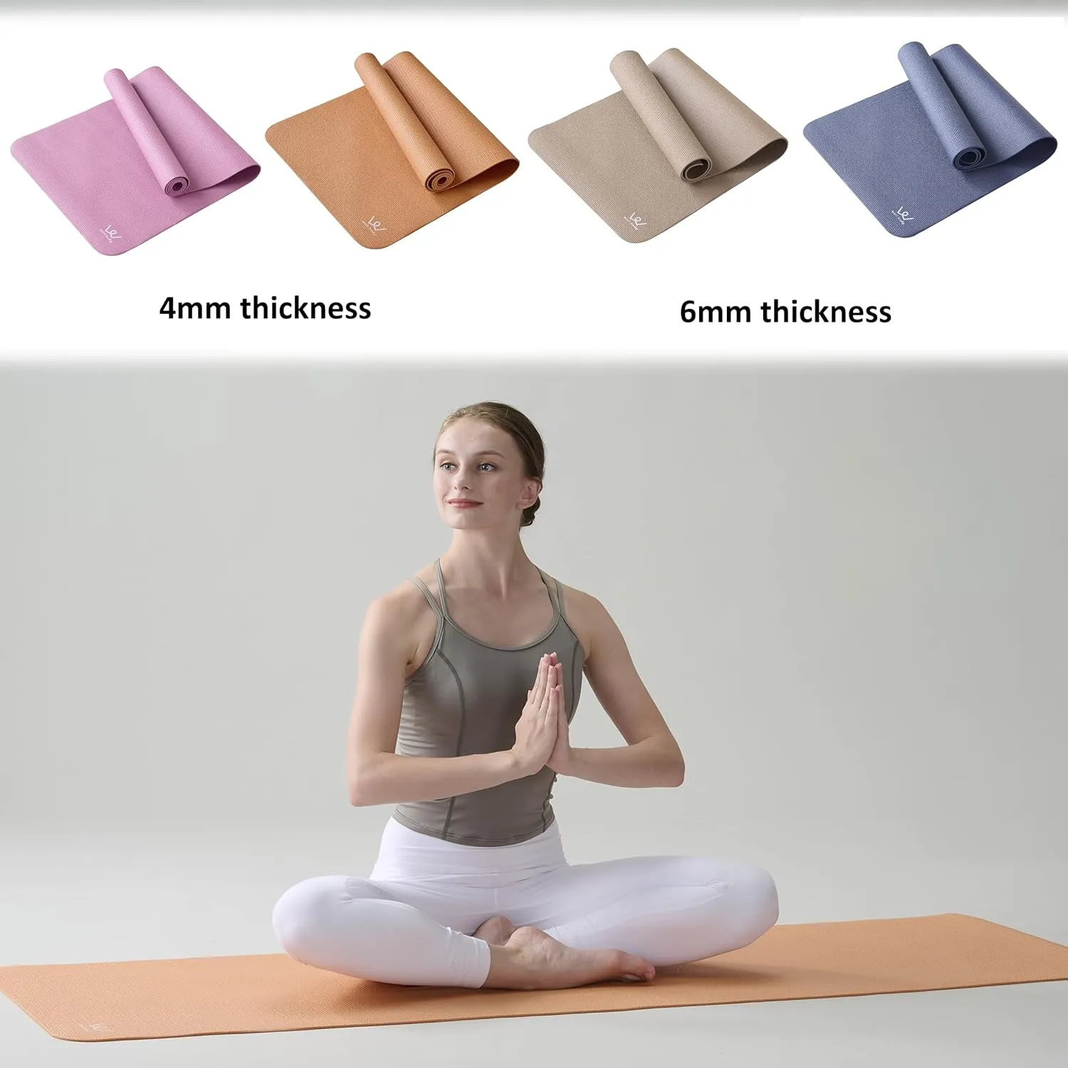 YAMAZEN Yoga Workout Mat for Home Gym Exercise | All Purpose Mat with Strap | Excellent Cushioning