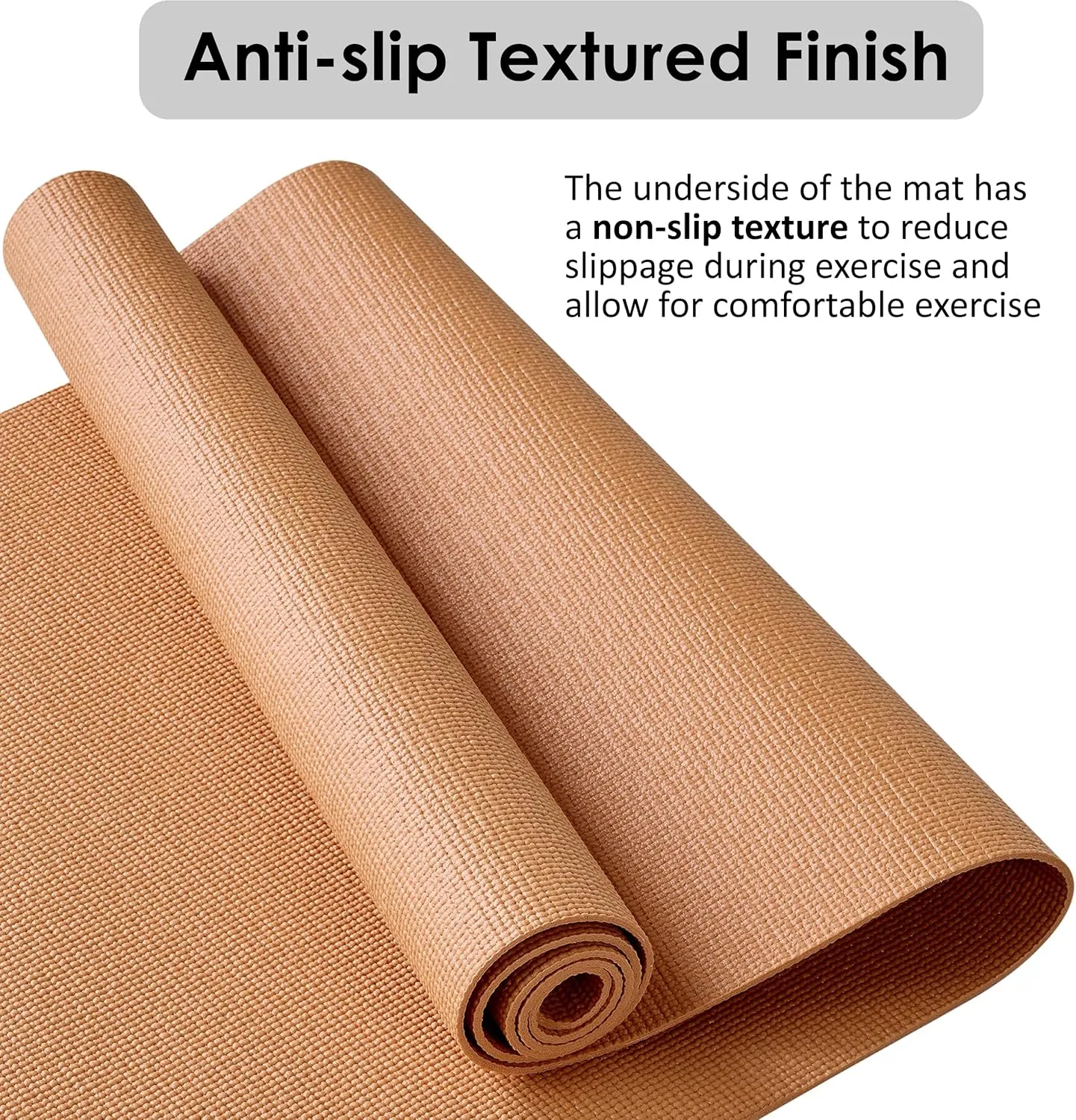 YAMAZEN Yoga Workout Mat for Home Gym Exercise | All Purpose Mat with Strap | Excellent Cushioning
