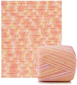 Yarn Knitting Crocheting Water Su Lace Thread DIY Hand-Knitted Crochet Cotton Thread Section Dyed Wool Hand-Knitted Thread-03 Red Beauty_6Pcs