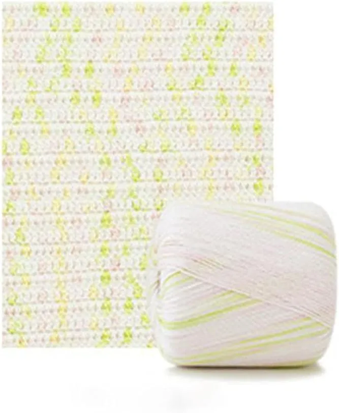 Yarn Knitting Crocheting Water Su Lace Thread DIY Hand-Knitted Crochet Cotton Thread Section Dyed Wool Hand-Knitted Thread-07 Spring Bud_6Pcs
