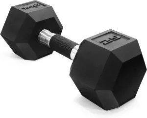 Yes4All Dumbbell Hex Rubber Grip/Heavy Weight Urethane Dumbbell and Combo Kettle Grip for Multifunctional Full Body Workout and Strength Training