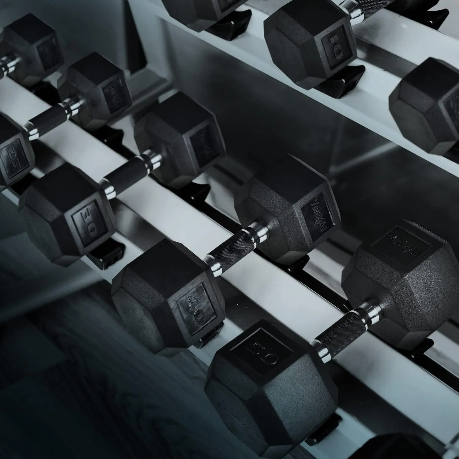 Yes4All Dumbbell Hex Rubber Grip/Heavy Weight Urethane Dumbbell and Combo Kettle Grip for Multifunctional Full Body Workout and Strength Training
