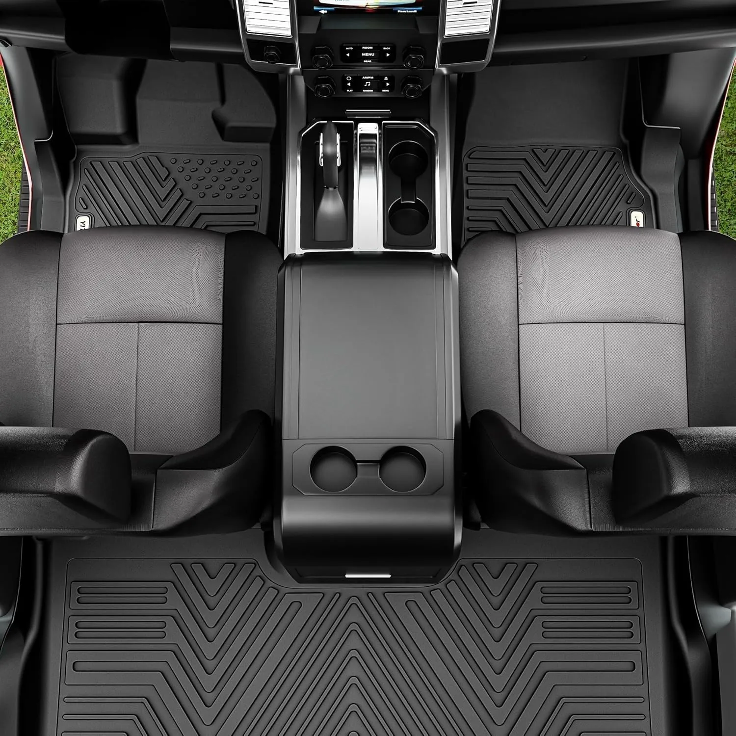 YITAMOTOR Floor Mats Compatible with 2017-2025 Chrysler Pacifica 7or 8 Passenger Model (Not Hybrid Models)/2020-2025 Chrysler Voyager Models, Included 3 Row and Cargo Mat