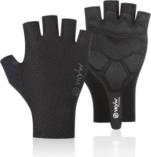 YKYWBIKE Cycling Gloves-Breathable Bike Gloves,Half Finger Padded Sport Gloves,Anti-Slip Biking Gloves,Shock-Absorbing MTB Bicycle Gloves for Men Women