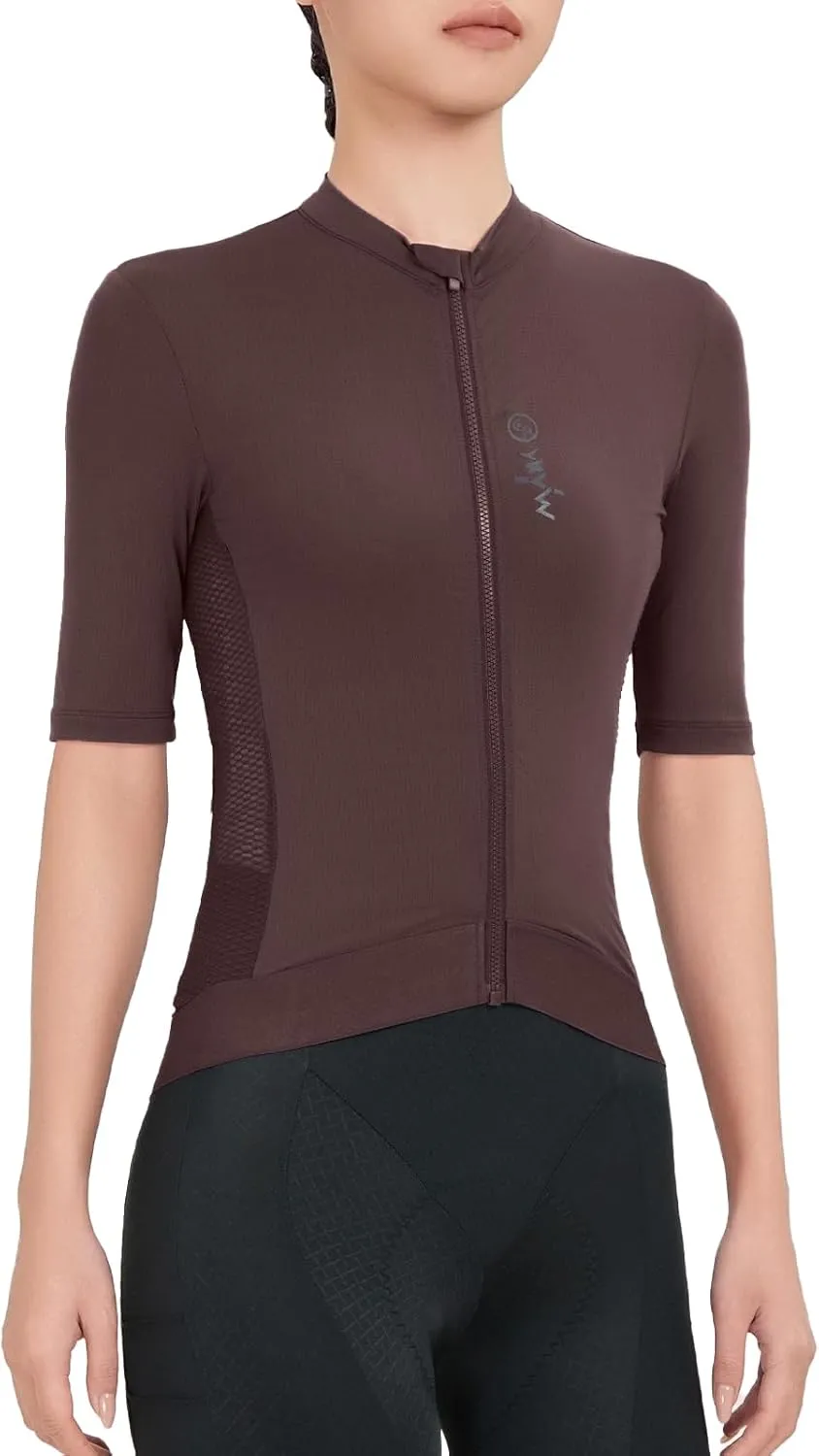 YKYWBIKE Cycling Jerseys Women Short Sleeve,Bike Shirts for Women Breathable Cycle Jersey with 4 Pockets
