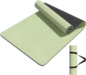 Yoga Mat 8mm Super Thick TPE Fitness Exercise Mat, Non-Slip, Odorless and Tear Resistant, Unisex, With Strap, Suitable for Yoga, Pilates, Meditation, Home Floor Exercise