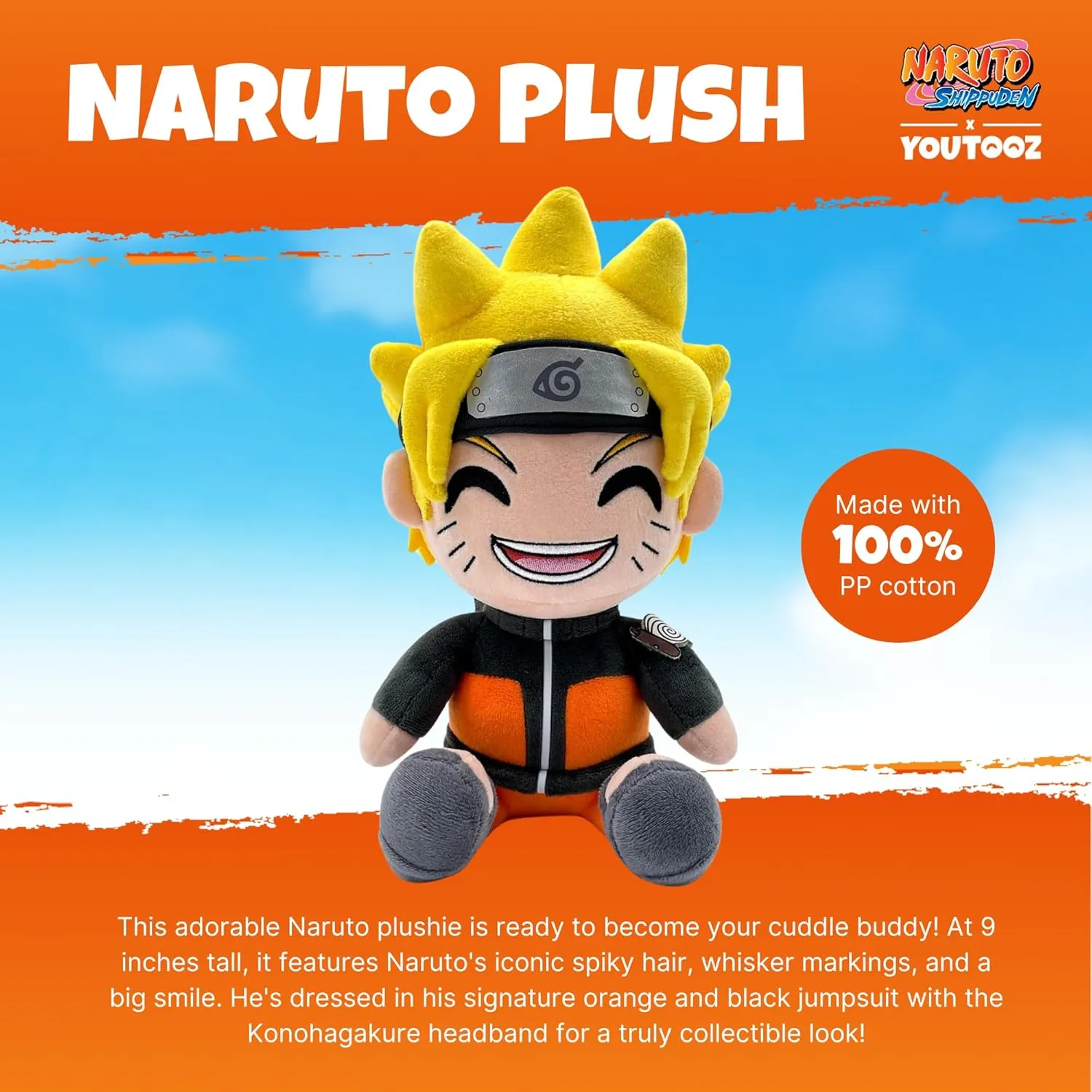 Youtooz Naruto Plush, 9 Inch Collectible Plushie from Anime Naruto Shippuden Collection