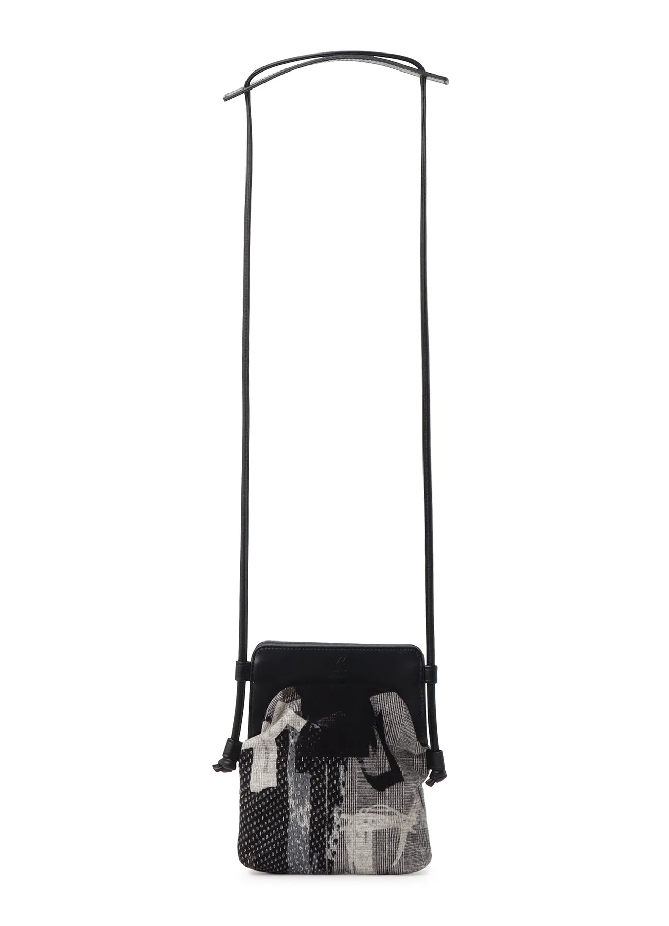 Y'S COLLAGE PRINT METAL CLASP BAG S