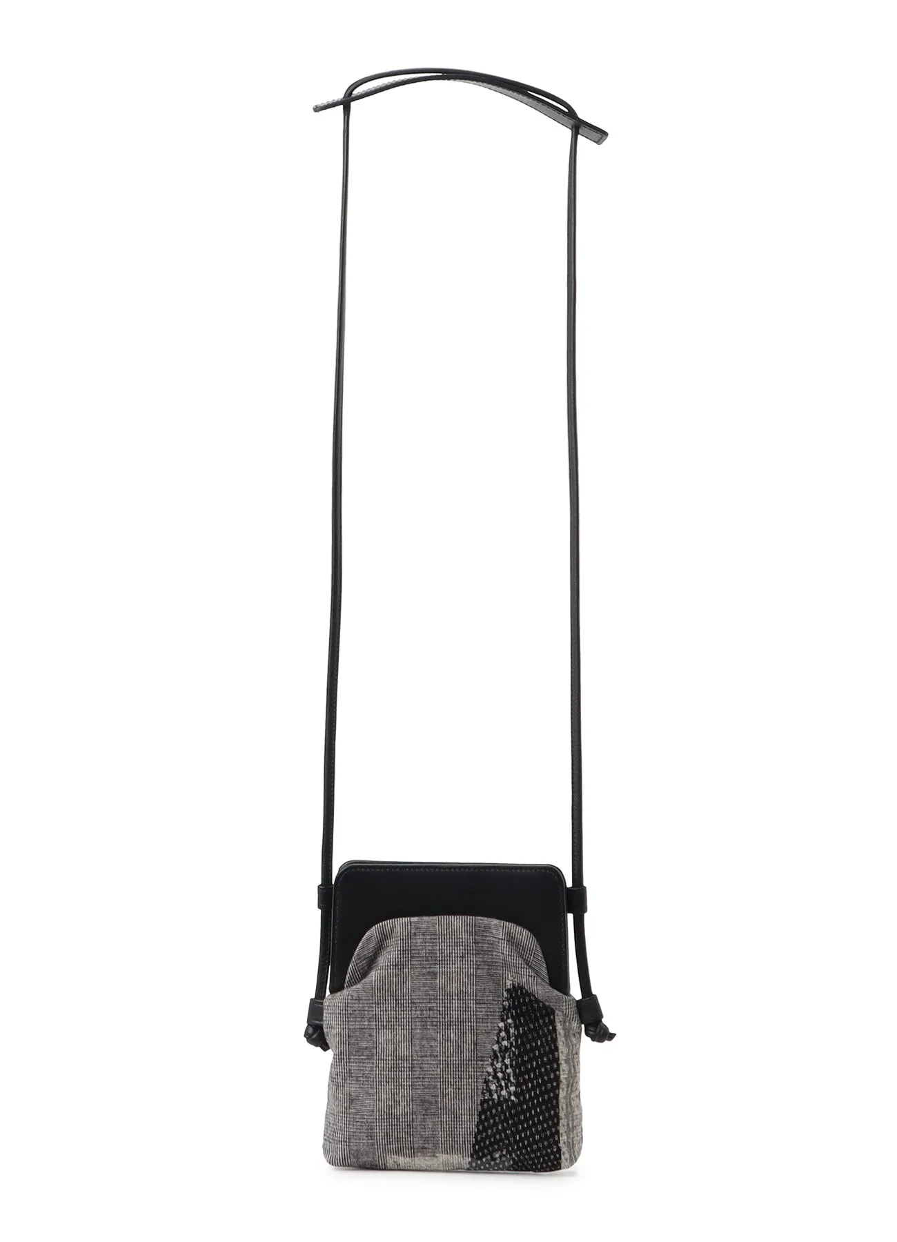 Y'S COLLAGE PRINT METAL CLASP BAG S