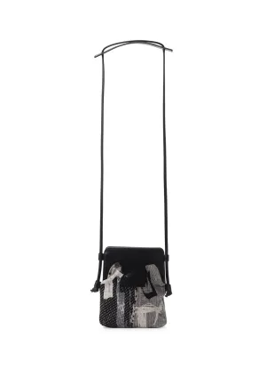 Y'S COLLAGE PRINT METAL CLASP BAG S