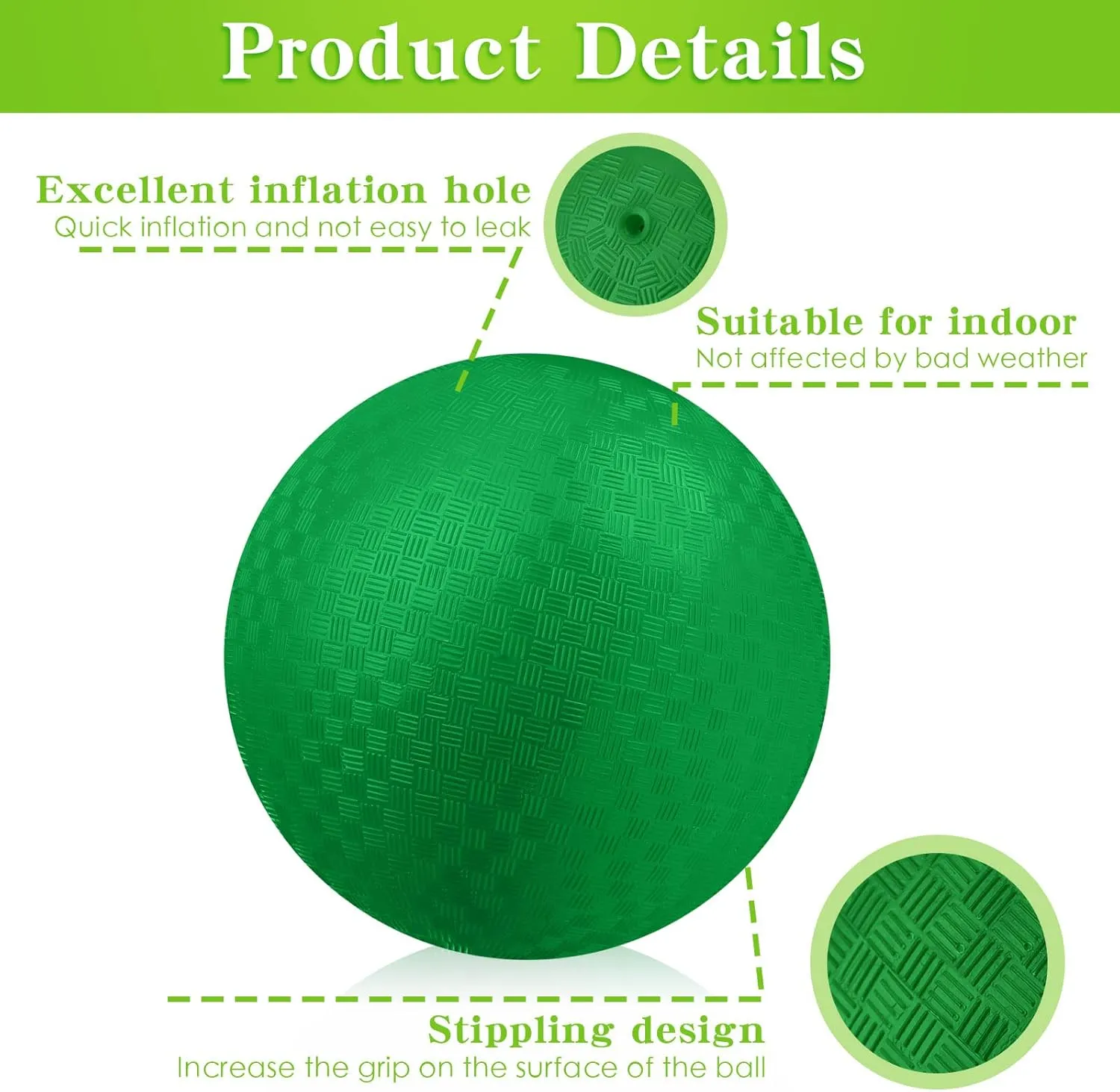 Yunsailing 24 Pcs Dodgeballs Bulk 6 Inch Playground Balls, Sport Kickball Rubber Bouncy Inflatable Balls with a Hand Pump for Kids Adults Indoor Outdoor Ball Games, Kickball, Handball, Four Square