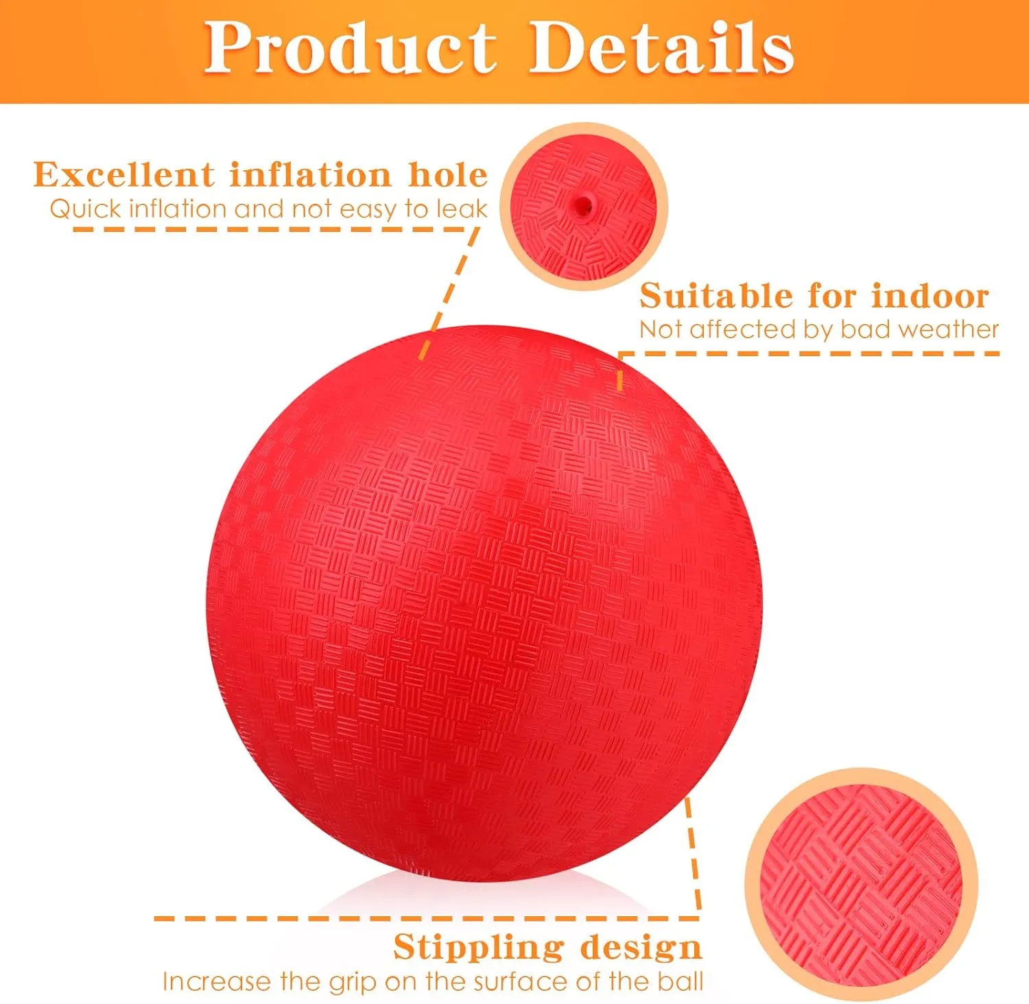 Yunsailing 24 Pcs Dodgeballs Bulk 6 Inch Playground Balls, Sport Kickball Rubber Bouncy Inflatable Balls with a Hand Pump for Kids Adults Indoor Outdoor Ball Games, Kickball, Handball, Four Square