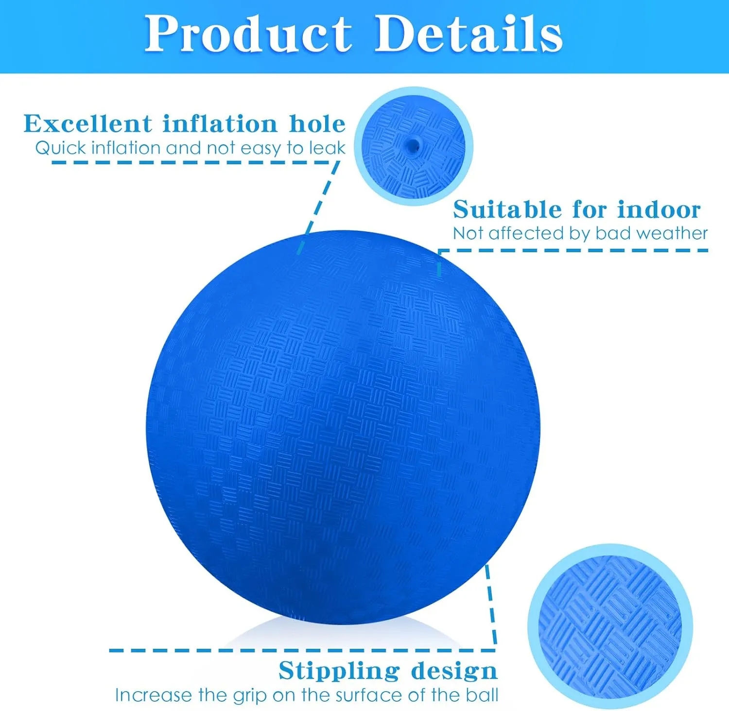 Yunsailing 24 Pcs Dodgeballs Bulk 6 Inch Playground Balls, Sport Kickball Rubber Bouncy Inflatable Balls with a Hand Pump for Kids Adults Indoor Outdoor Ball Games, Kickball, Handball, Four Square