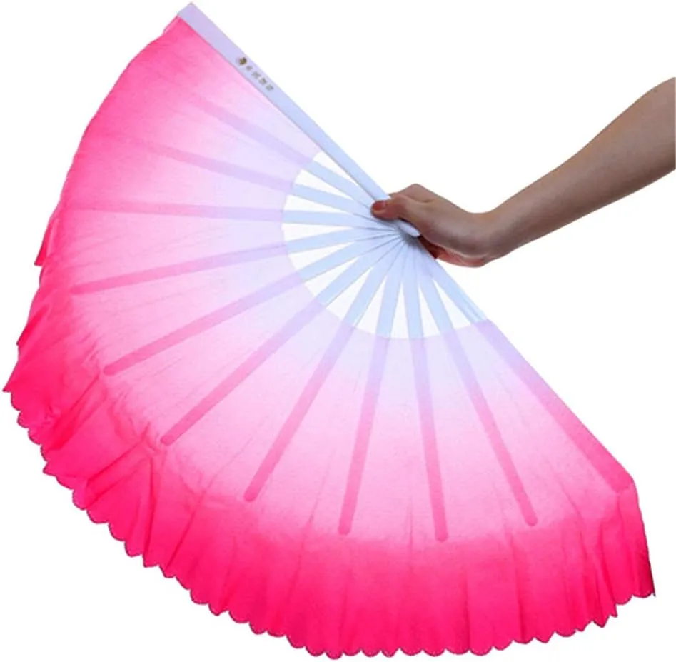ZooBoo 1 Pair Plastic Taichi Kungfu Fan Dancing Fans Martial Arts Sports Folding Hand Fan 13 inch Left Hand Fan   Right Hand Fan