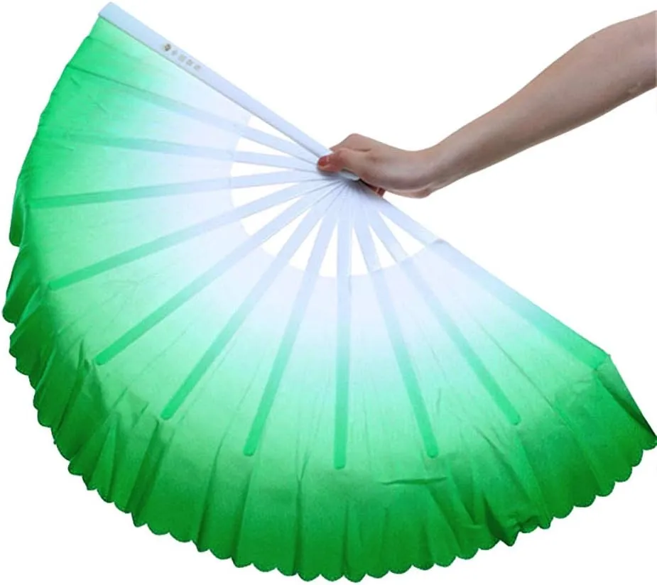 ZooBoo 1 Pair Plastic Taichi Kungfu Fan Dancing Fans Martial Arts Sports Folding Hand Fan 13 inch Left Hand Fan   Right Hand Fan