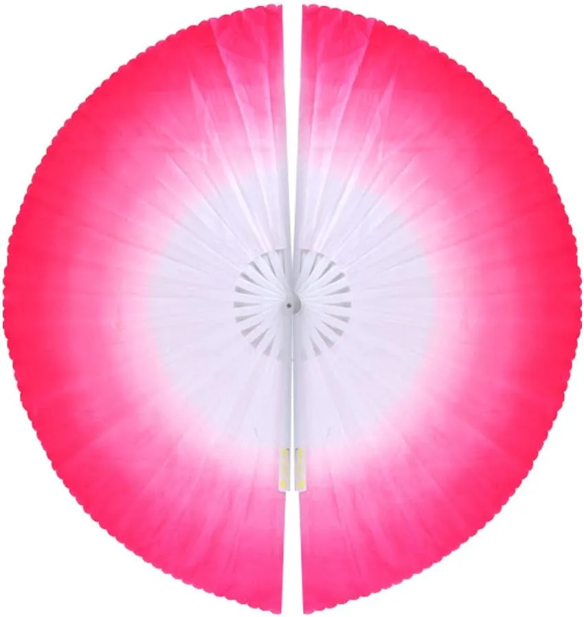 ZooBoo 1 Pair Plastic Taichi Kungfu Fan Dancing Fans Martial Arts Sports Folding Hand Fan 13 inch Left Hand Fan   Right Hand Fan
